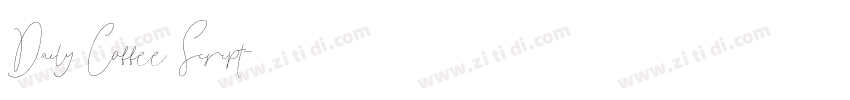 Daily Coffee Script字体转换 Daily Coffee Script字体转换